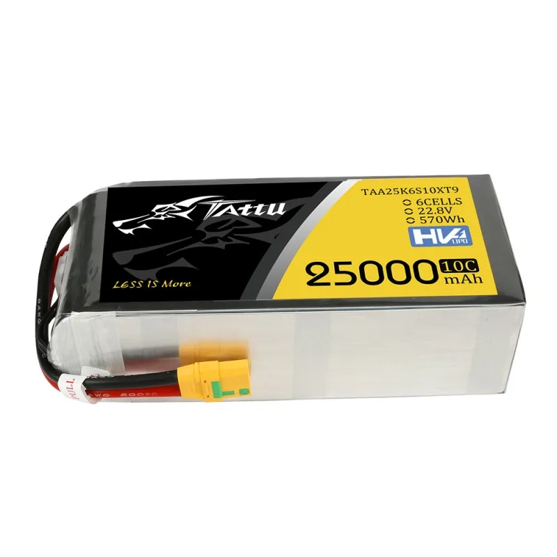 Tattu 25000mAh 22.8V 10C 6S1P Lipo Battery Pack With XT90-S