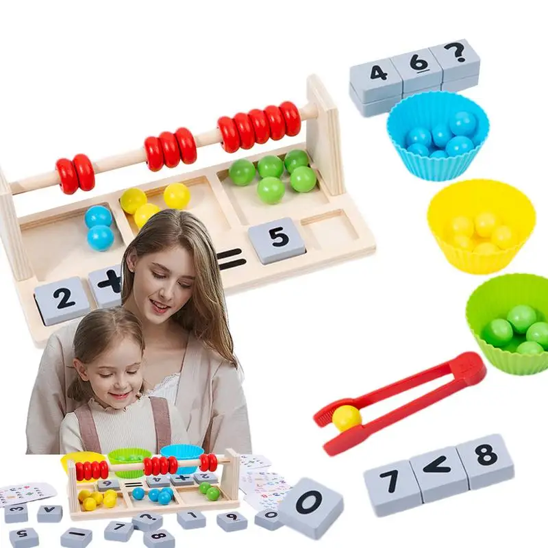 

Number Abacus Number Alphabet Blocks Abacus Toys Toddler Wooden Blocks Kindergarten Toys Color Sorting Matching Games For Over