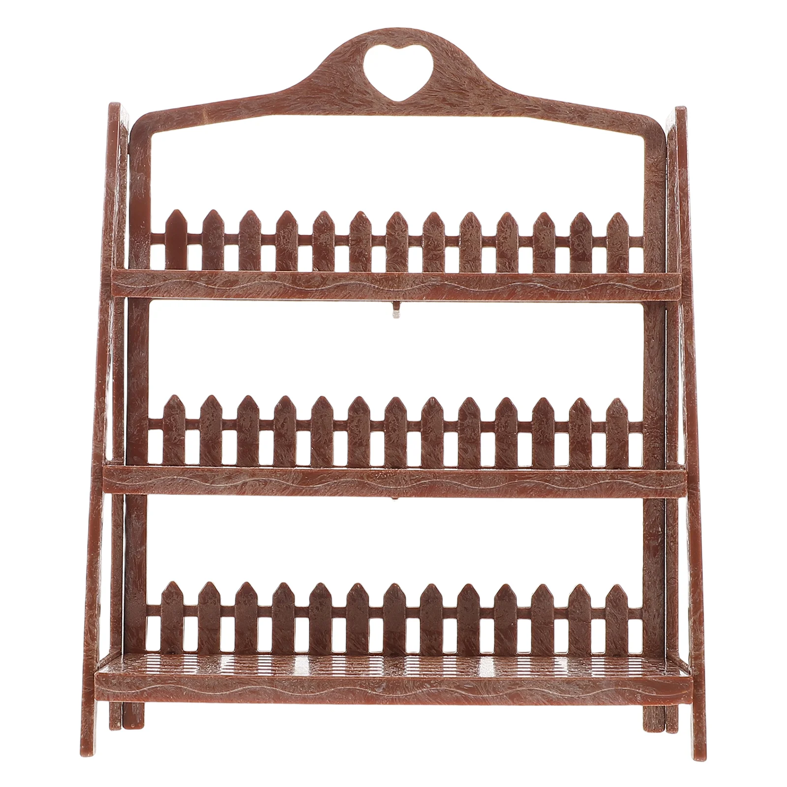 Toy Flower Stand Shelf Model Mini Display Minature Furniture Decorate Miniature Dollhouse Brown Accessories Child