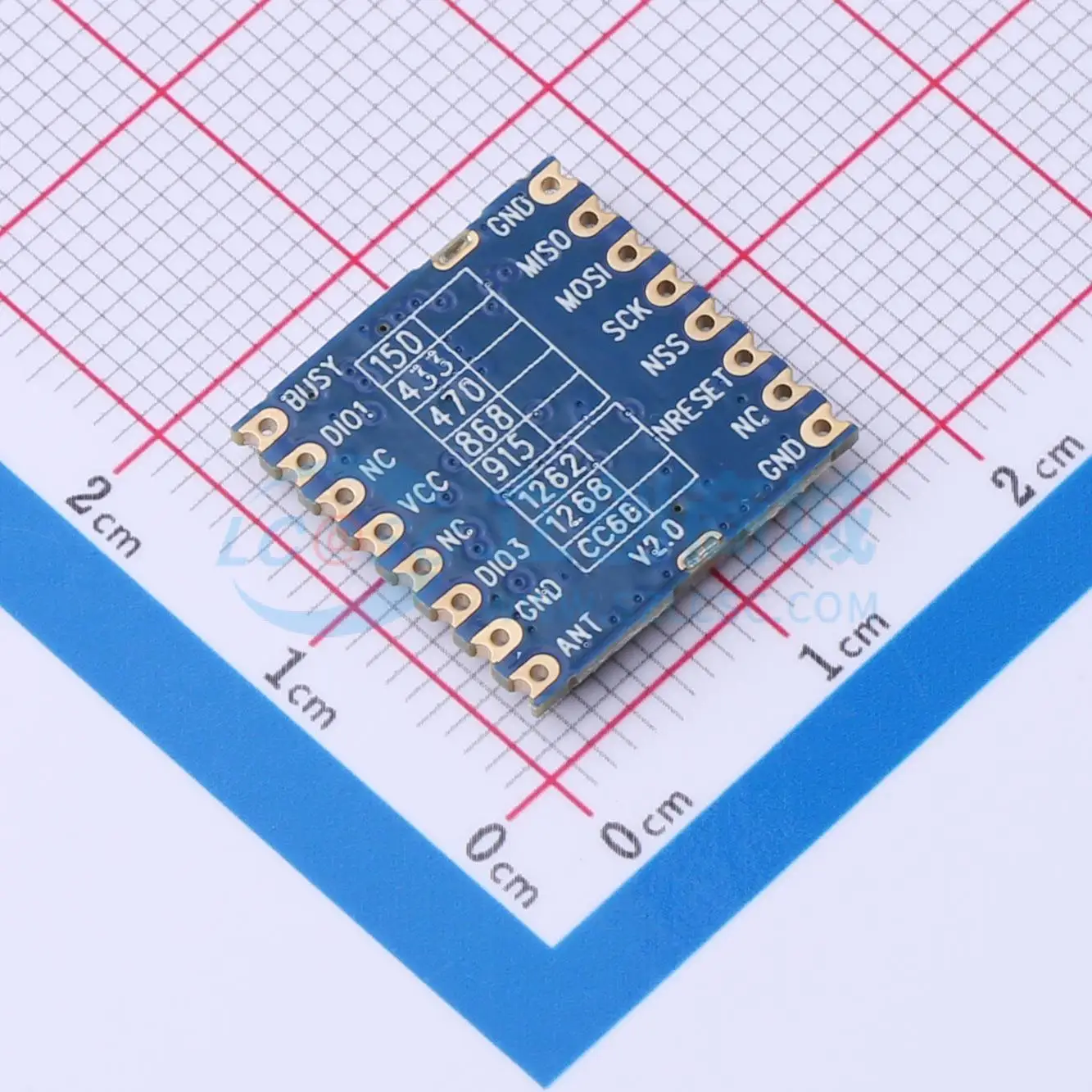 2pcs LORA1262-868TCXO SMD 16x16mm 22dBm SPI LoRa GFSK FSK LoRa RF Transceiver Module for Smart Home System