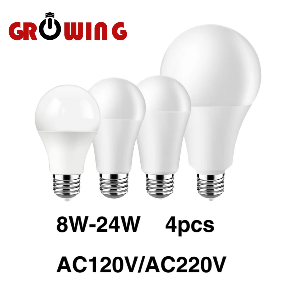 

4pcs Led Bulb Lamps E27 B22 AC120V/AC220V Power 8W 9W 10W 12W 15W 18W 20W 24W Warm White Day White Cold White Lamps for Home