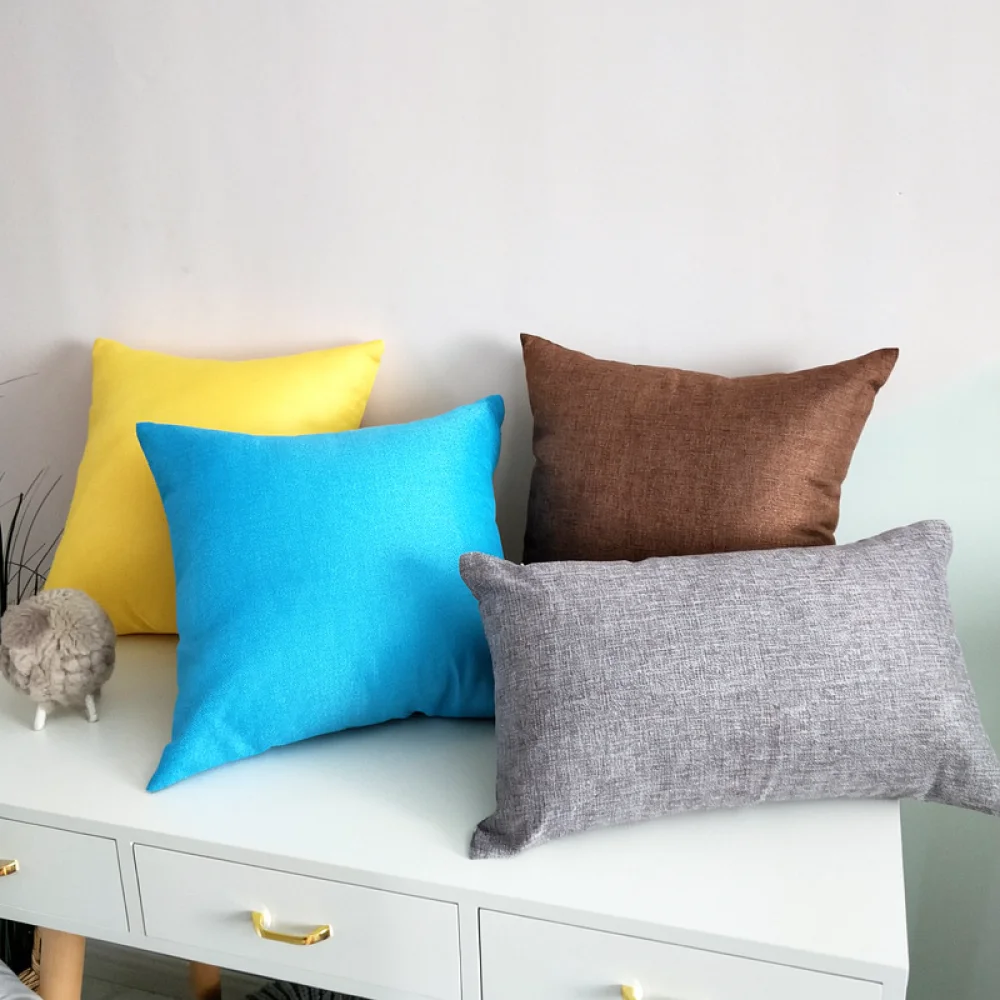 Modern Minimalist Cotton Linen Throw Pillow Cover Soft Decorative Cushion For Sofa Bed Living Room Home Decor Solid Color