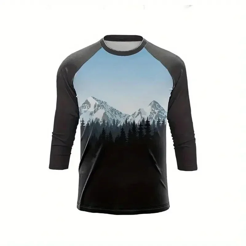 التخييم في الهواء الطلق بأكمام طويلة نمط عرض الجبال مريح للتنفس مناسب للتخييم والمشي لمسافات طويلة والسيناريوهات الأخرى #3