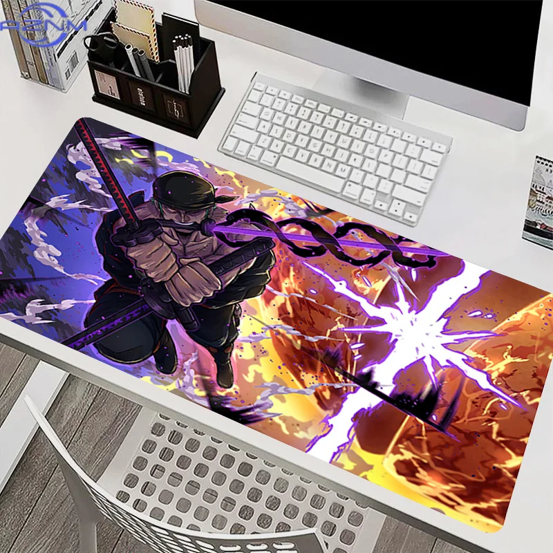 Large Mouse Pad O-one P-piece Zoro Anime Mouse Mat PC Keyboard Pad Japanese samurai Desk Mat Gamer Accessories Colorful Mousepad