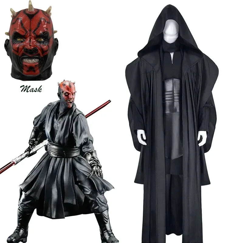 Костюм для косплея S Darth Maul, костюм Дарта Maul, Униформа, плащ, маска для взрослых, костюмы на Хэллоуин, карнавал, вечеринку для мужчин и женщин