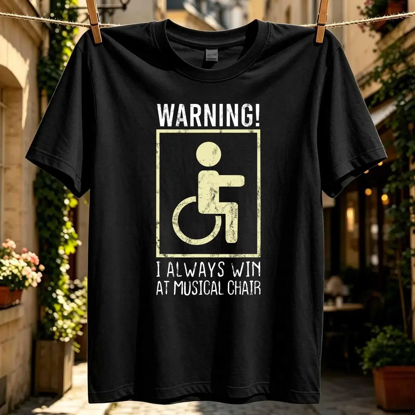 washed T Shirt Handicap I Sarcastic Disabled Wheelchair Humor Gag Collaboration Backpack Large Capacity Cute Foldable Clothes