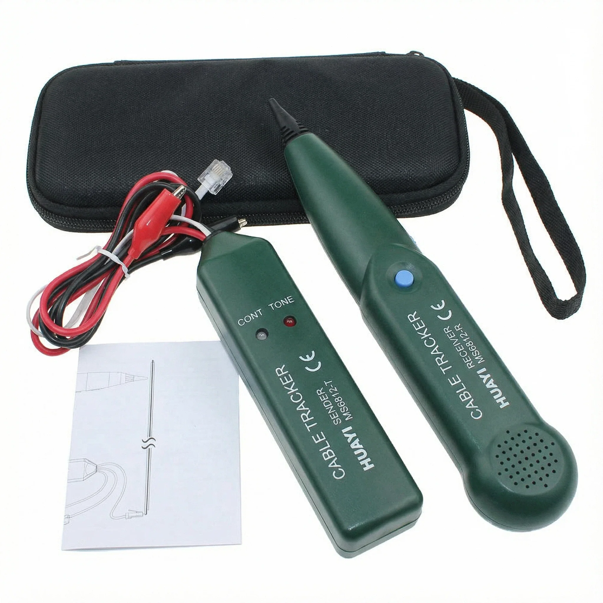 New HUAYI MS6812 Cable Tester For UTP STP Cat5 Cat5E Cat6 Cat6E RJ45 LAN Network RJ11  Telephone Wire Tracker Diagnose Tone