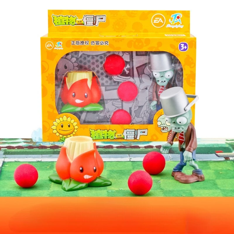 Plants Vs. Zombies Game Anime Peripheral Peashooter Toy Set Soft Silicone Zombie Children's Toys Birthday Gift view 6