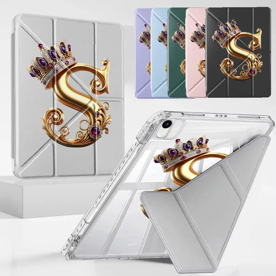 

Tablet Case For iPad Mini 6 7 Air 4 5 M3 M2 M4 11inch Pro 2025 Pro 11th 10th 9th 8th 7th 12.9inch Holder Cover Y-Fold Creative