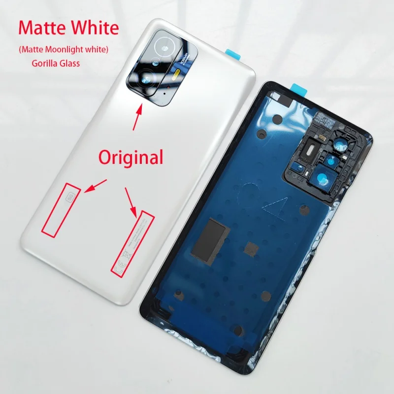 Mi 11t Glass For Xiaomi 11T Pro Battery Cover 11T Replacement Rear Housing Door With Adhesive   Camera Lens