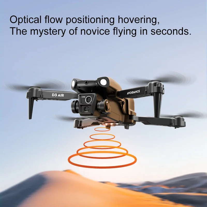 D3Air Drone Professional HD Three Camera Aerial Photography 360°Obstacle Avoidance Optical Flow Positioning Folding Mini Toy UAV