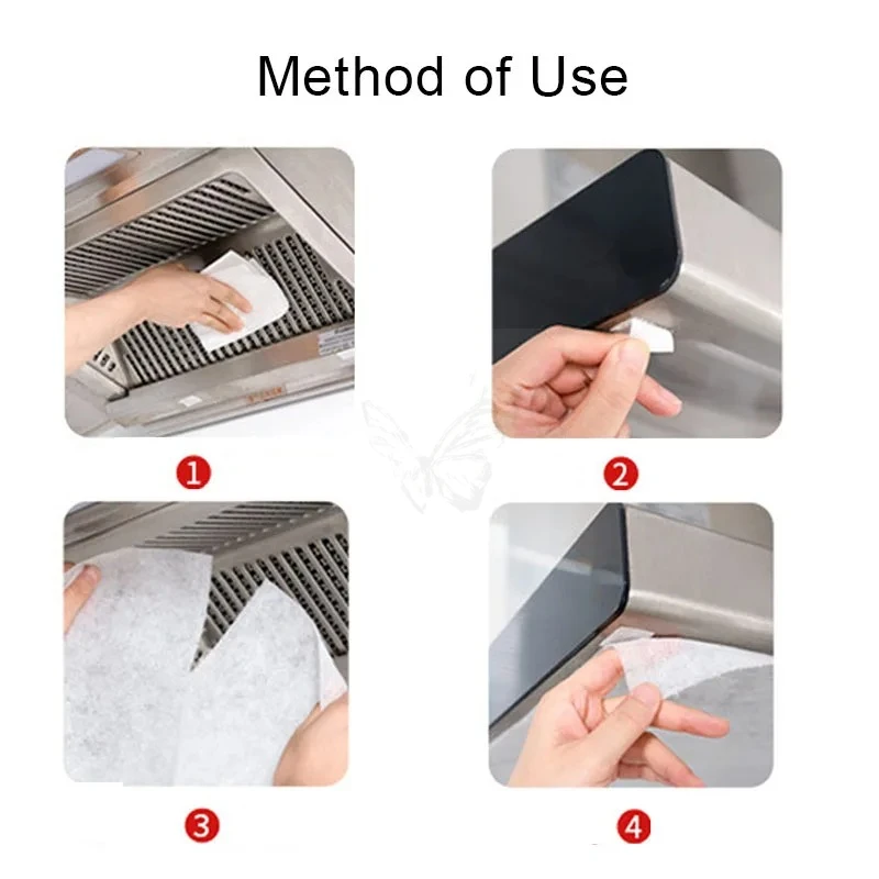 5/10M Einweg-Dunstabzugshauben-Ölfilterpapier aus Vliesstoff, Filter für Dunstabzugshauben, Küchenabzugshauben-Fettfilter, Anti-Öl-Baumwolle – Detail 11
