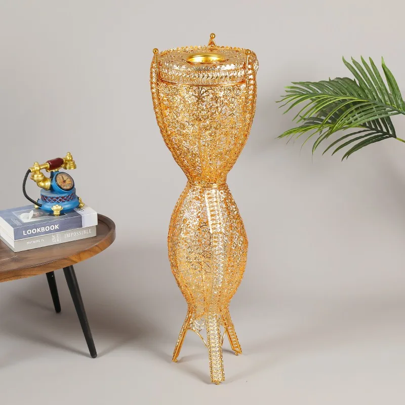 Incense burner oval retro home ornament with lid incense burner exquisite three-dimensional incense burner