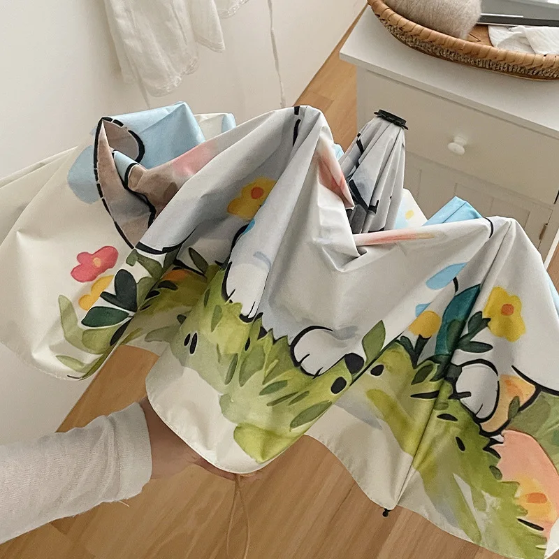 Children Umbrella Cartoon Cat Fold Umbrella Fully Automatic Umbrella Kids Sunny And Rainy Umbrella Portable Umbrella Woman - view 6