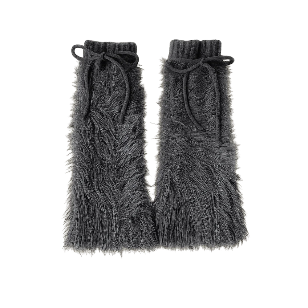 

Мягкие вязаные зимние гетры Y2K, чехол для ног, пушистые гетры Harajuku Kawaii, плюшевые чехлы для ног, аксессуары