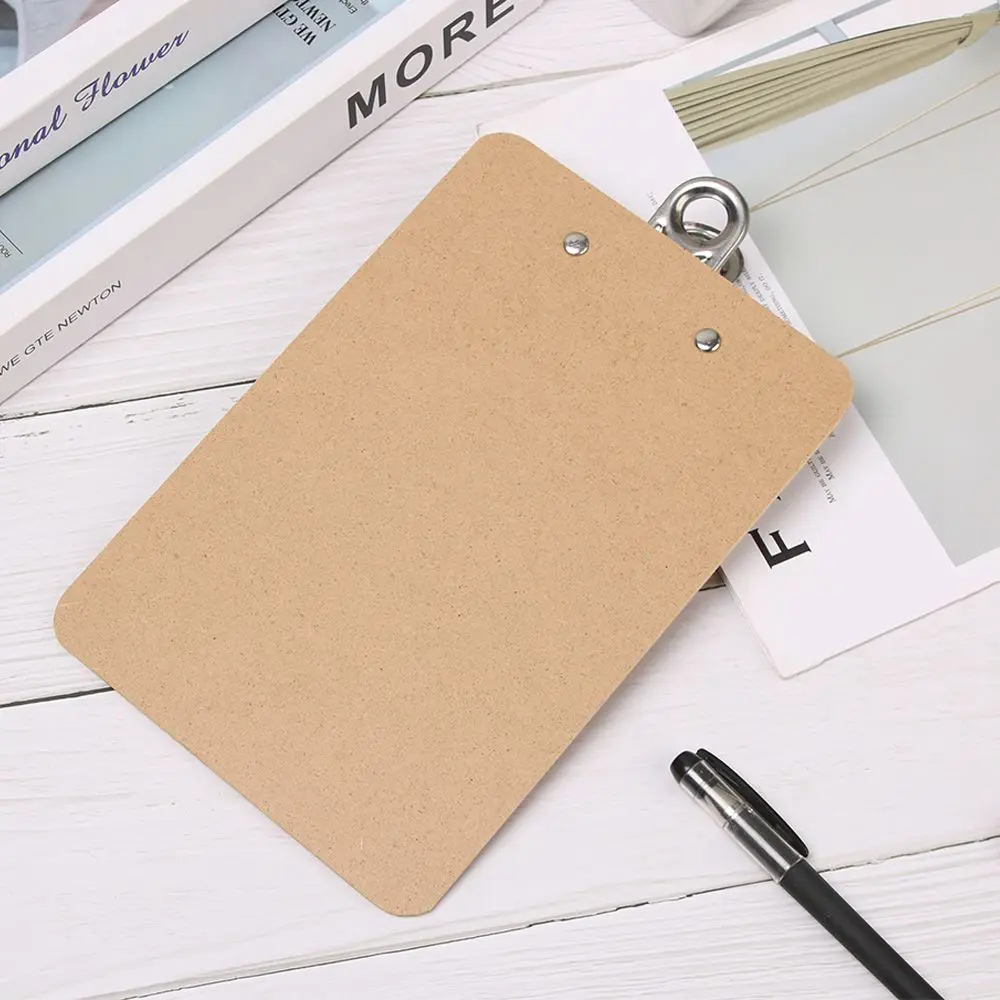 1PC Stationery Wooden Multi-Function Filing Clip Folder Board Writing Sheet Pad Clipboards