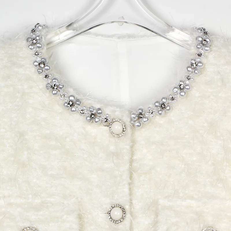 French fashion celebrity high-end temperament design sense heavy industry beads small fragrant jacket