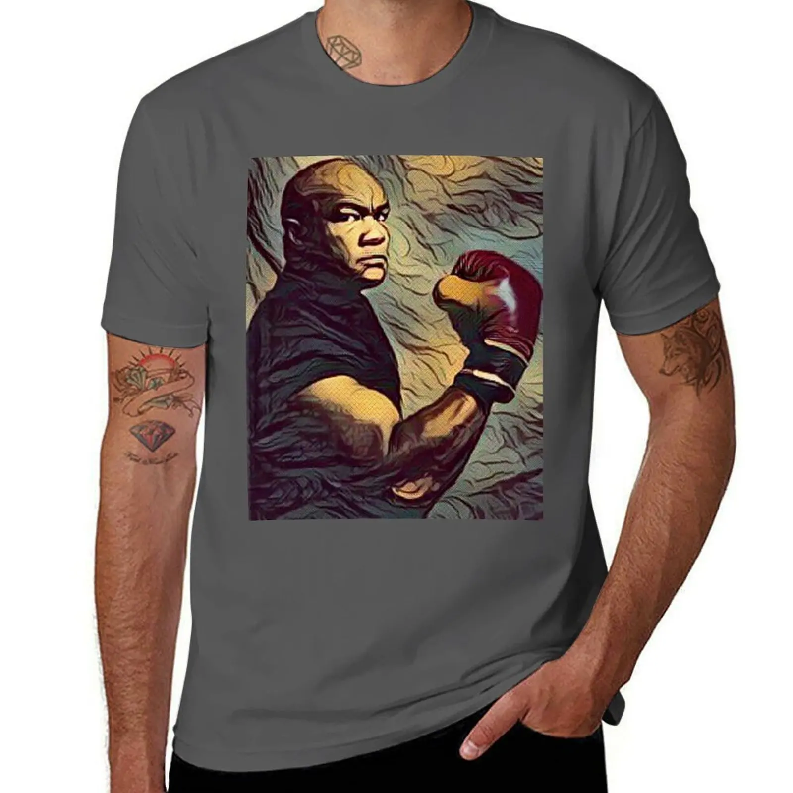 

George Boxing Legend Foreman T-Shirt Running Gym Short Sleeve Sports Tee