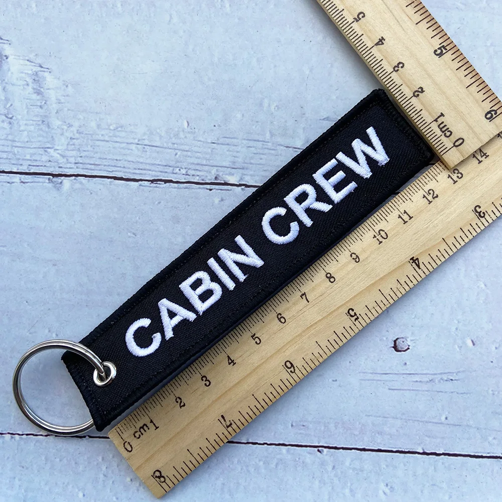 1 Set Side A CABIN CREW Side B Plane Bracelet Phone Strap Embroidery Keys ID Card Gym Straps USB Badge Holder for Aviator