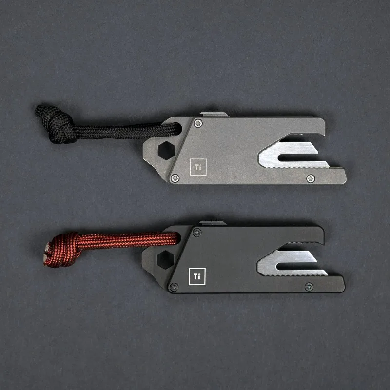 Titanium alloy portable EDC multi-functional gadget, unpacking knife, bottle opener