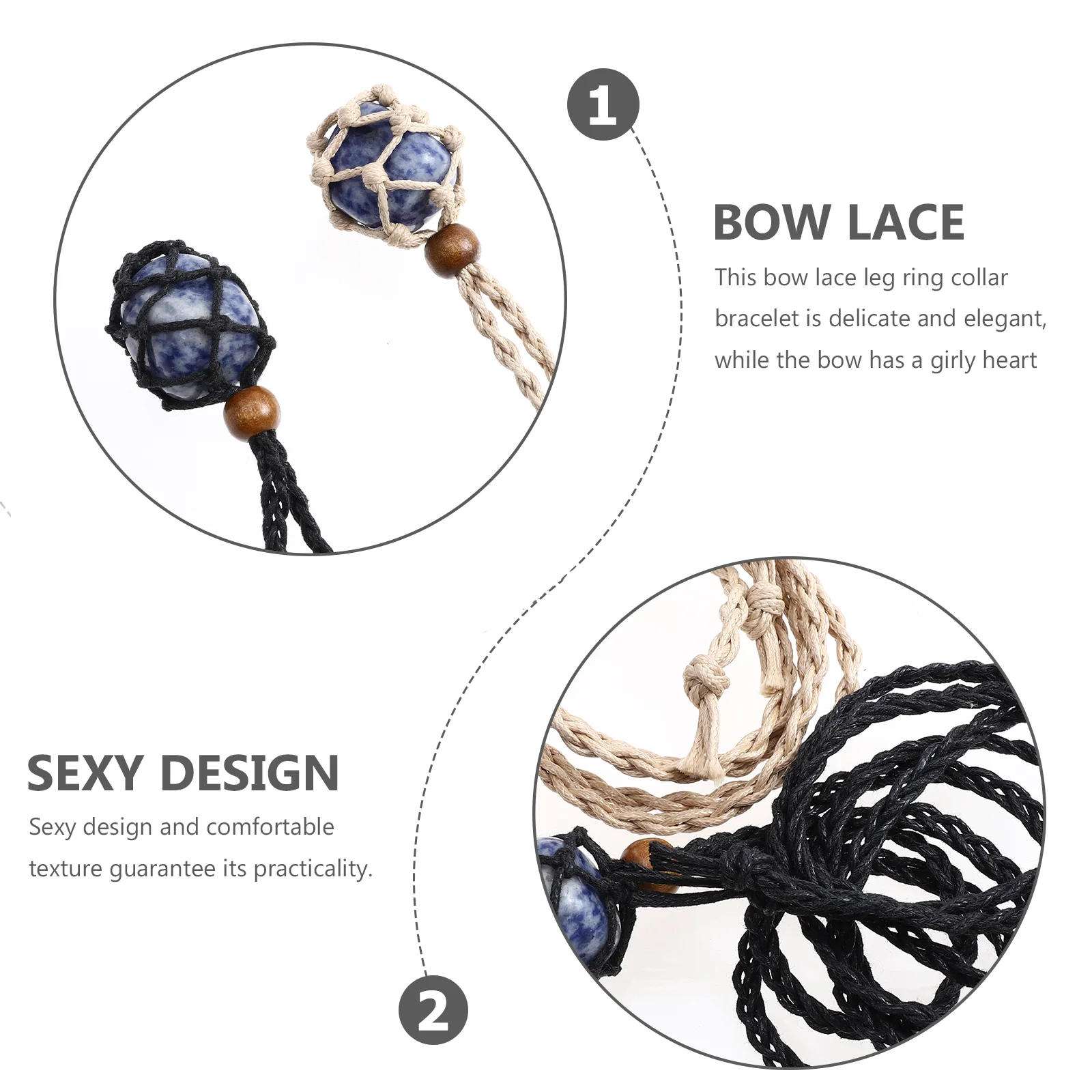 

Elastic Leg Collar Bracelet Set Black Bow Sexy Lace Wedding Wedding Leg Garter Collar Party Accessories Ladies Intimate Wear