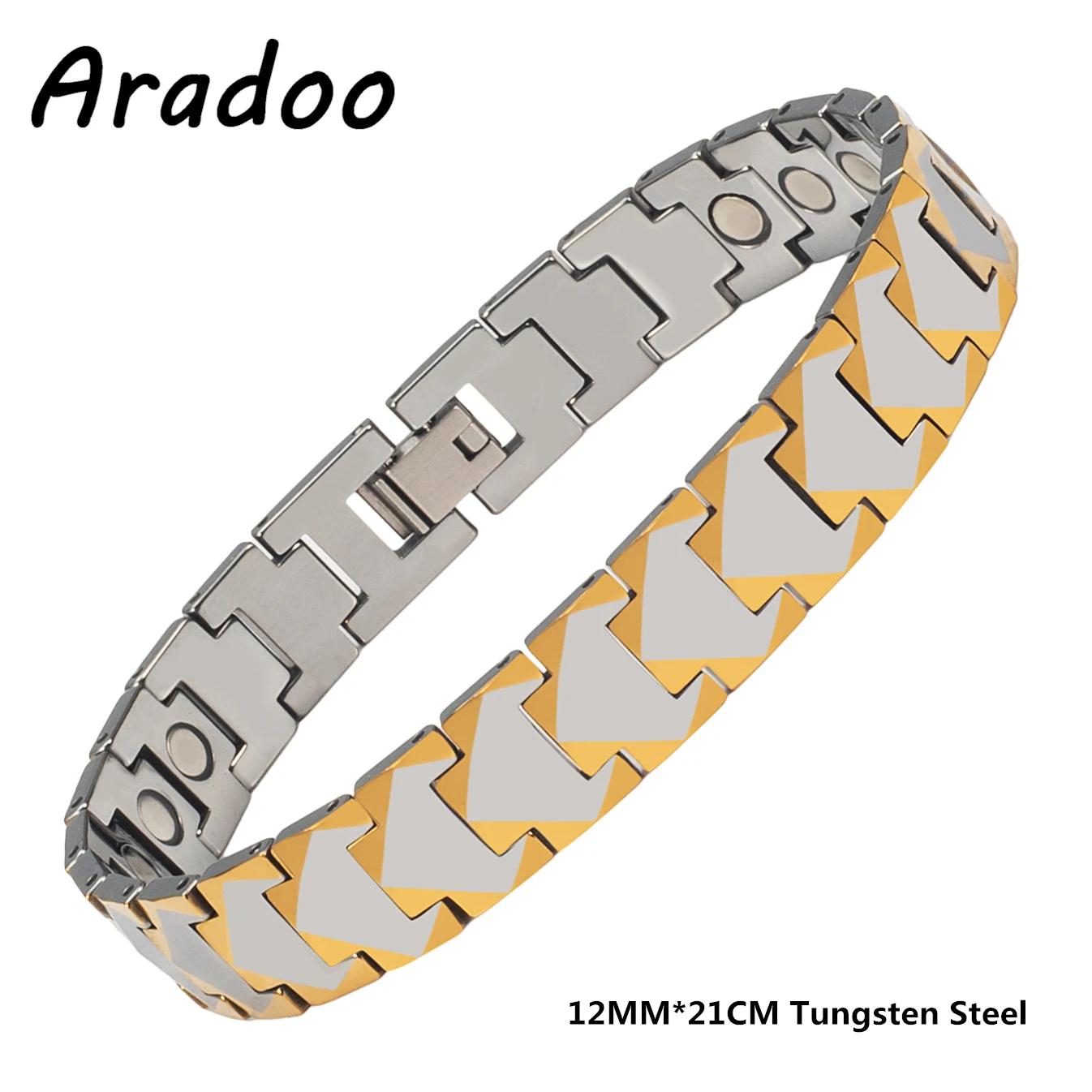 High Gauss Magnetic Tungsten Bracelet Titanium Steel Anion Anti-Radiation Slimming Therapy Bracelet