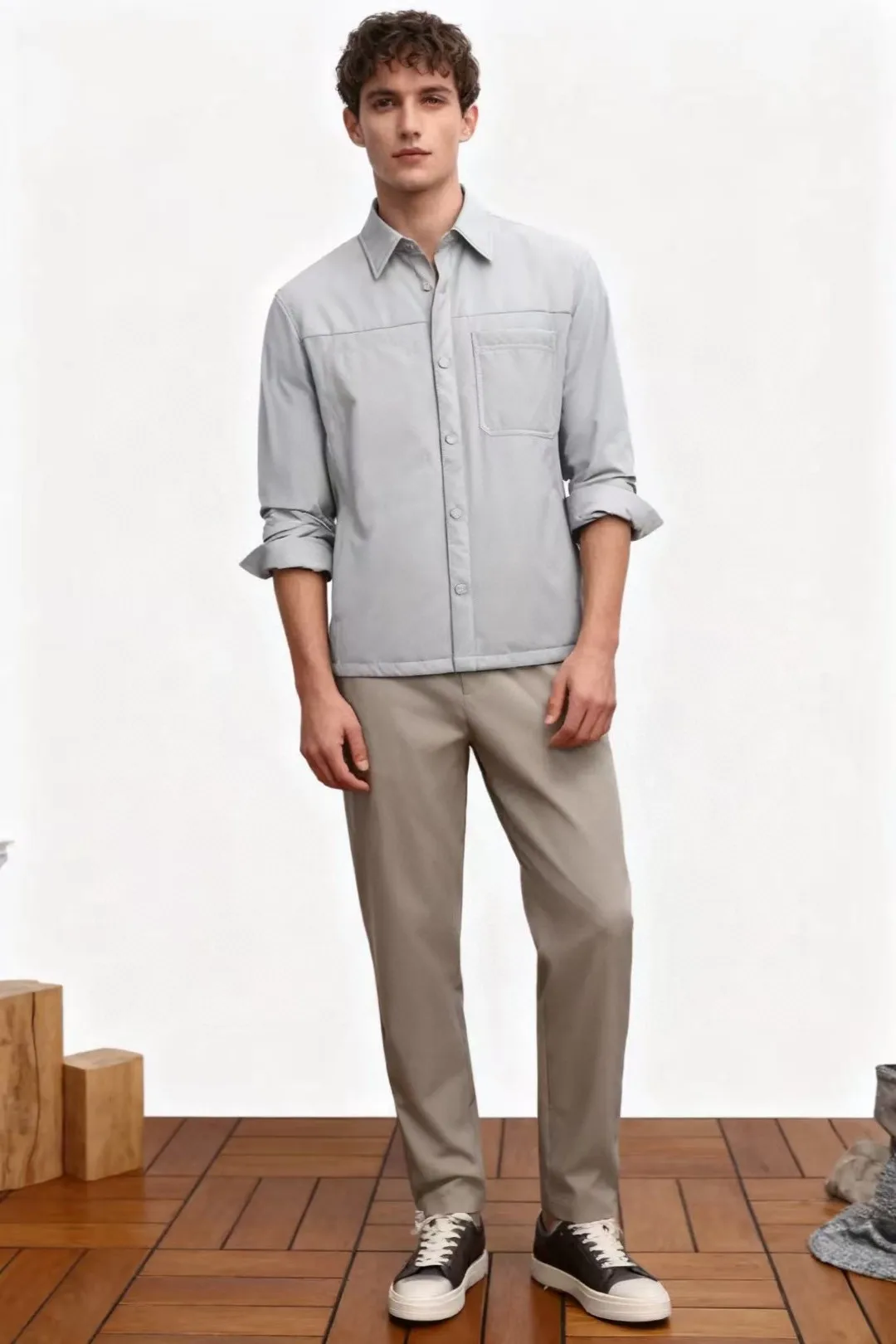 Italian Sle Men's Autumn Winter Lightweight Luxury Busin Casual Workwear Admin Jaet Old Money Sle Cotton Coat