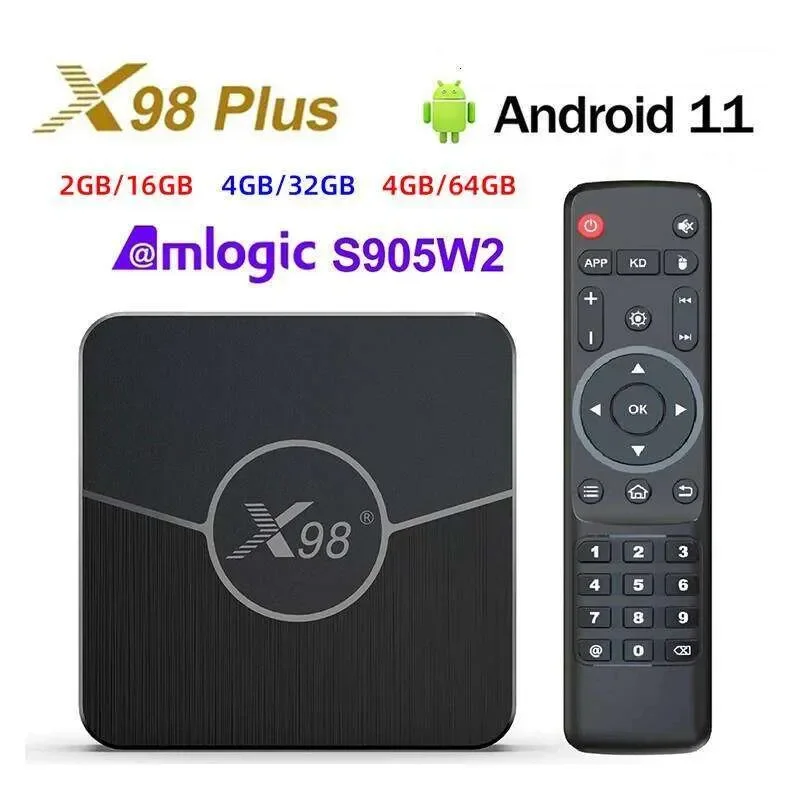 X98 Plus تلفزيون ذكي أندرويد 11 Amlogic S905w2 2.4G/5G Wifi BT5.0 2G 16G 32G Av1 4K مشغل الوسائط 4G + 64G Set Top Box #1