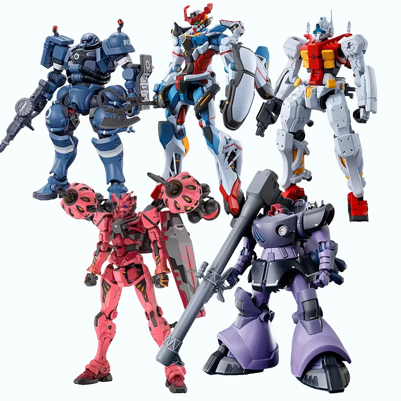 

Оригинальный конструктор Bandai HG 1/144 Mobile Suit Gundam GQuuuuuuX Red Gundam Police Zaku RICK DOM GQ, модель-конструктор, игрушка, подарок для детей