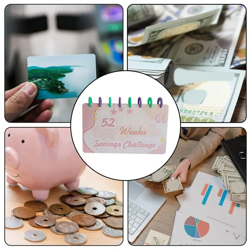 AEE2-1Piece Budget Book Saving Challenge Book Of Money Organizer 52 Weeks Of Money Filling And Saving PVC view 3