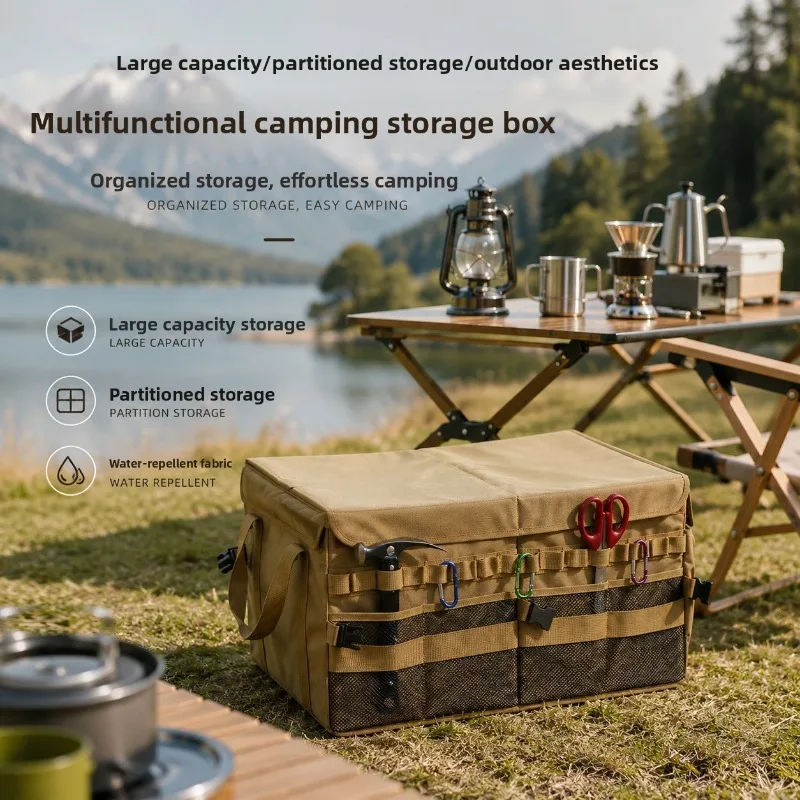 Camping Storage Box Thickened Folding Portable Multifunctional Mountain Gear Tent Canopy Outdoor Supplies Storage Bag