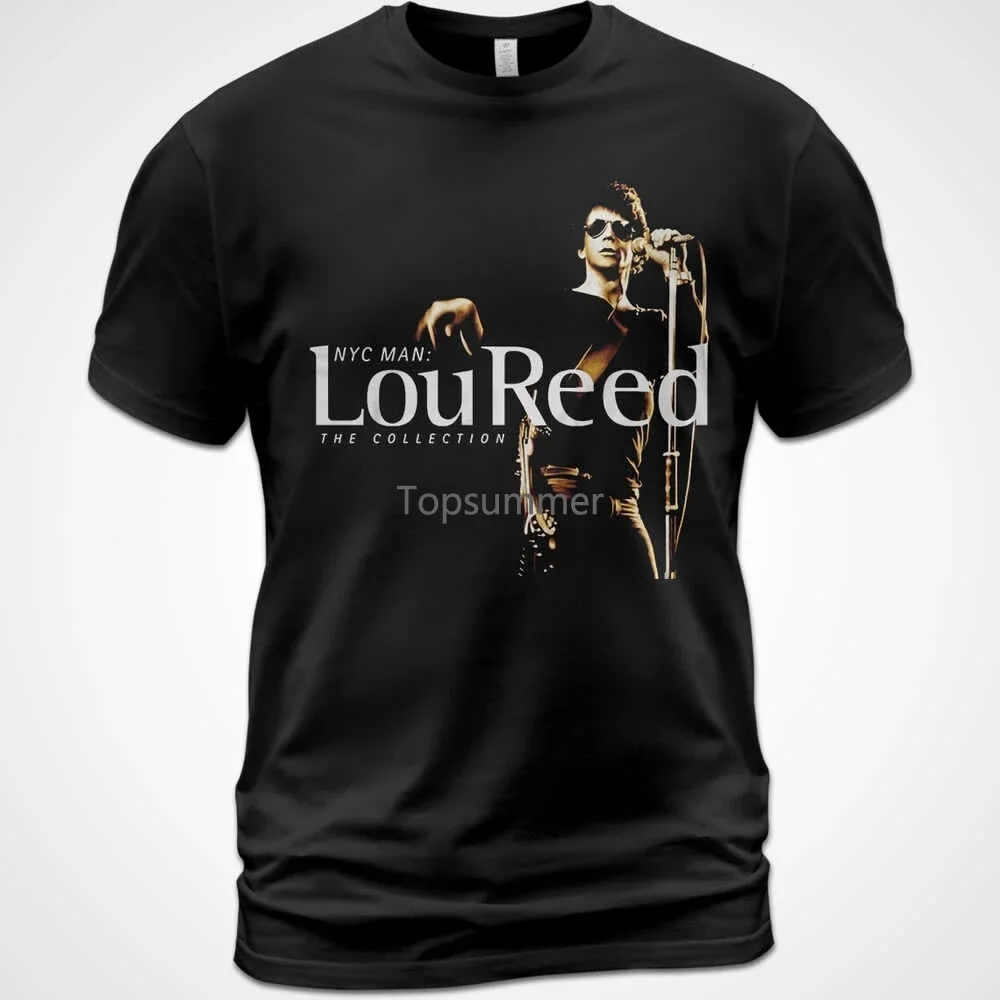 

Cotton Unisex T-Shirt Lou Reed The Definitive Collection Album Tee The Blue Mask