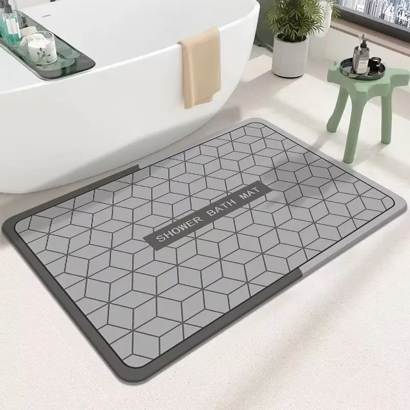 سجادة أرضية الحمام الكرتونية، طين المشطورة، امتصاص الماء سريع الجفاف، سجادة الباب، سجادة المرحاض المنزلية غير قابلة للانزلاق #2