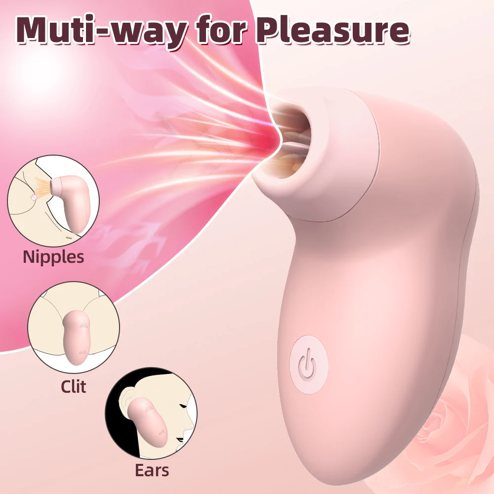 Clitoral Sucking Vibrators 2 IN 1 G Spot Nipple Sucker Tongue Licking Dual Stimulation Massager Mastrubation Sex Toys for Women