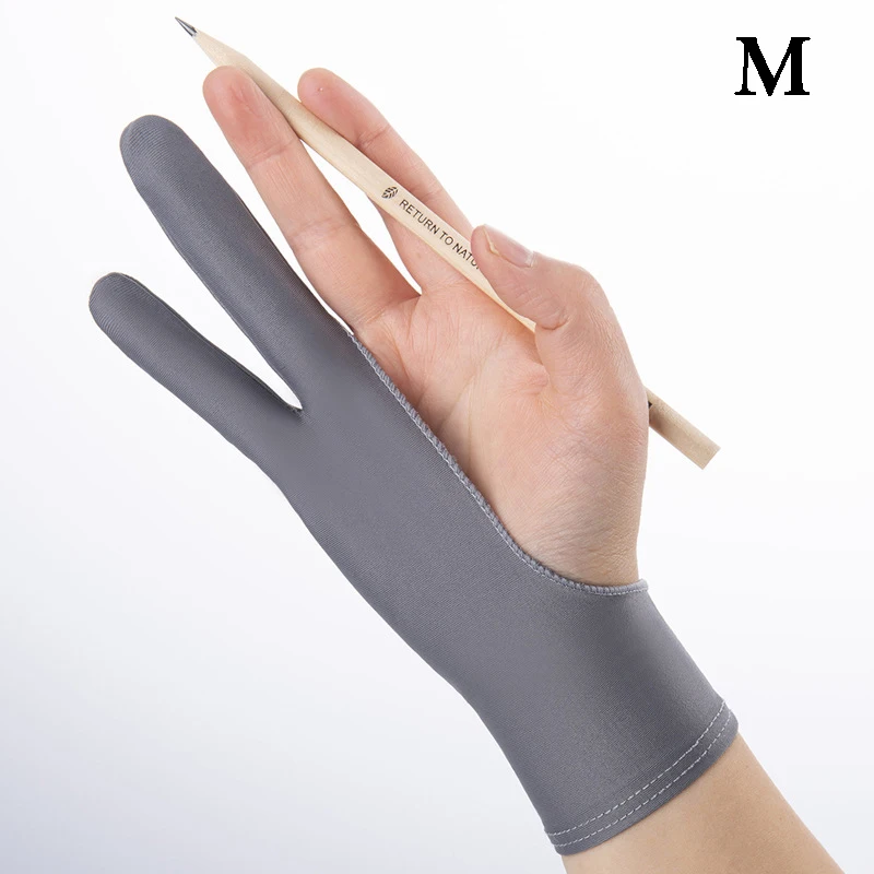 Anti-fouling Two-Fingers Anti-touch Painting Glove For Drawing Tablet Right And Left Glove Anti-Fouling For IPad Screen Board