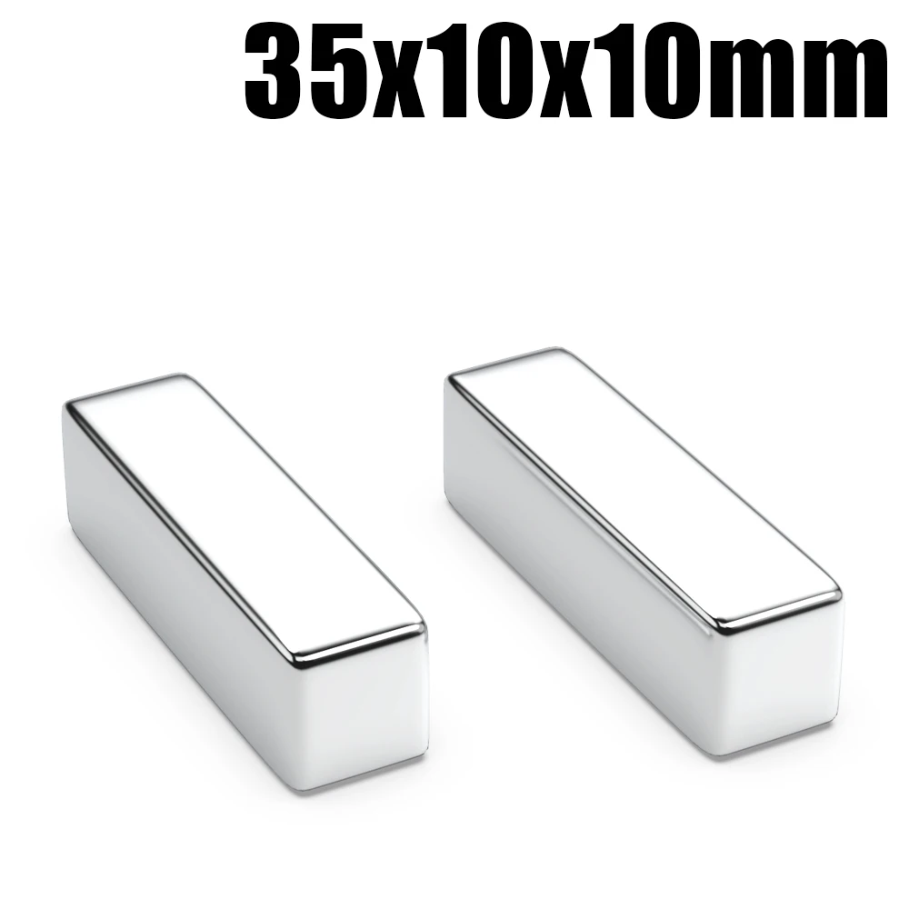 2/5/10/20Pcs N35 Neodymium Magnet 35mm X 10mm X 10mm NdFeB Block Super Powerful Strong Permanent Magnetic imanes 35*10*10