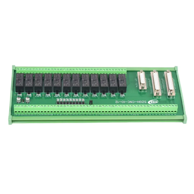 CNC IO Relay Board, CNC990TDB/C CNC1000TDB/C with new 12 relays for CNC lathe or mill controller  SZGH-CNC-IO-12