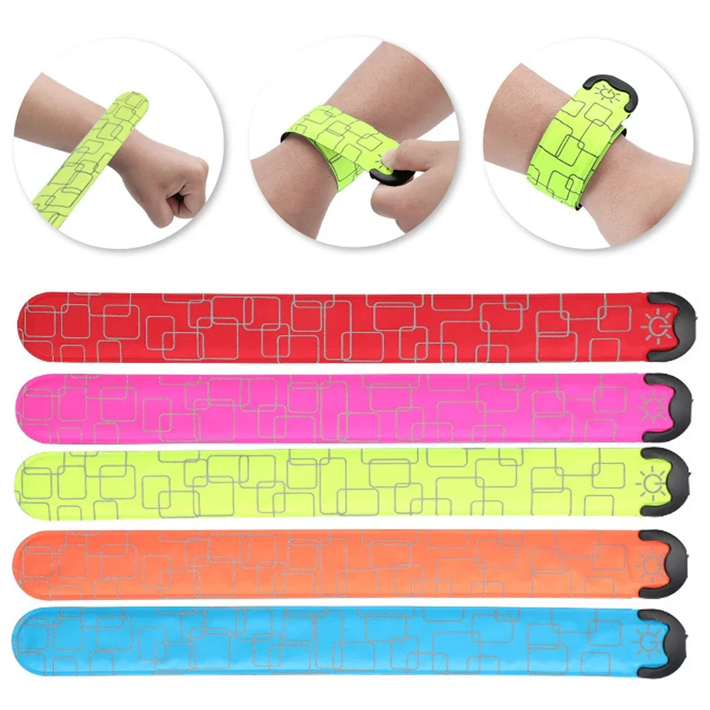 LED Glowing Snap Armband Wrist Band High Brightness Decorative Rechargeable LED Slap Glowing Night Running Armband Bracelet