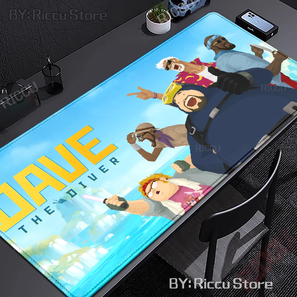 

PC Popular games Daves the Diver Mouse Pad XXL Computer Accessories Large Keyboard Laptop Table Pad New 400X900mm Gamer Gaming