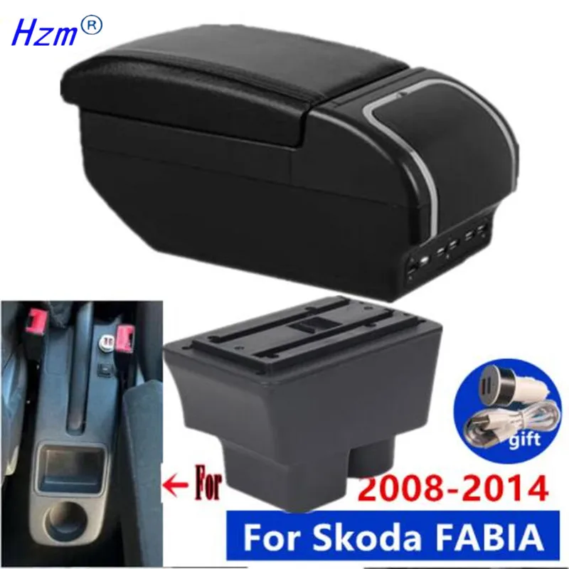 

Central Storage box Car Armrest For Skoda FABIA Armrest box For Skoda Fabia 2 II 2008-2014 Dedicated Retrofit Car Accessories