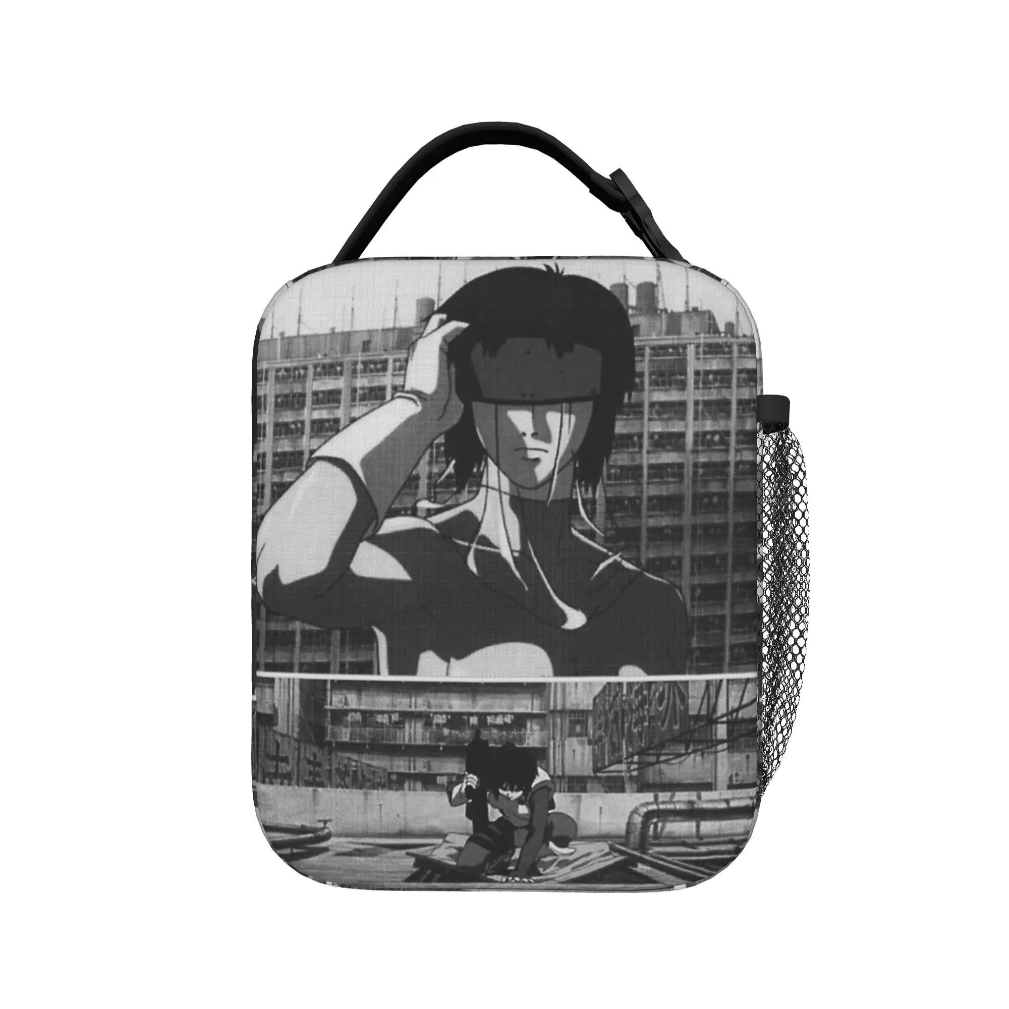 Ghost in the Shell  Insulated Lunch Bags High Capacity Major Motoko Kusanagi Meal Container Cooler Bag Tote Lunch Box Food Bag
