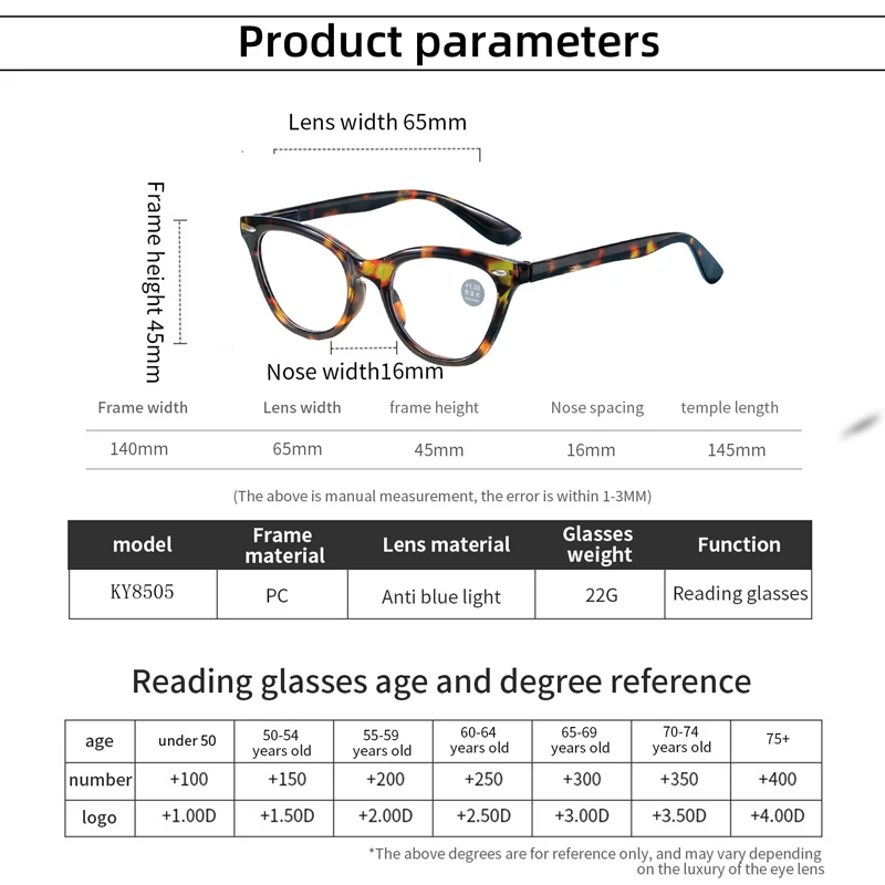 Gafas de lectura de ojo de gato con luz azul para hombre y mujer, anteojos Retro Para presbicia, dioptrías + 1,0 + 2,0 + 2,5 3,0 + 3,5