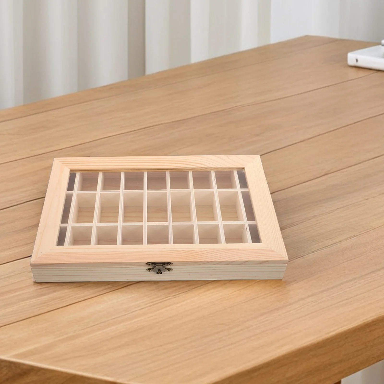 

Rock Specimen Display Box Collection Showcase Clear Lid Organizer for Miniature Gemstone Shelf Collectibles