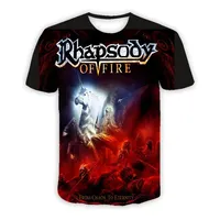 New Fashion Women/Men's 3D Print Rhapsody of Fire Band Casual T-shirts Hip Hop Tshirts Harajuku Styles Tops Clothing G02