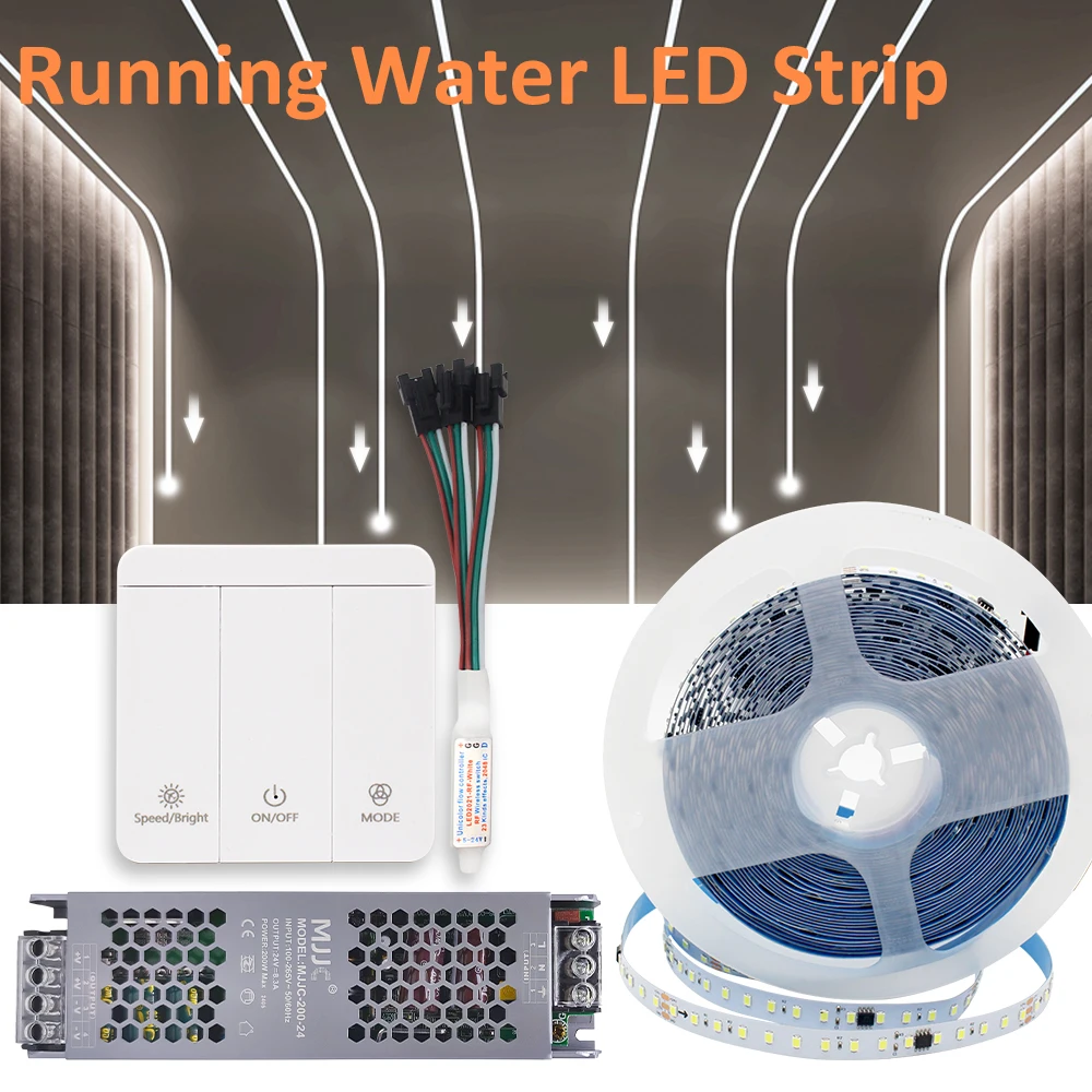 WS2811 24V Horse Running Led Strip Lights 5M 10M 15M 20M Sequential Flowing Water Led Strip Ribbon Tape Lamp for Home Lighting