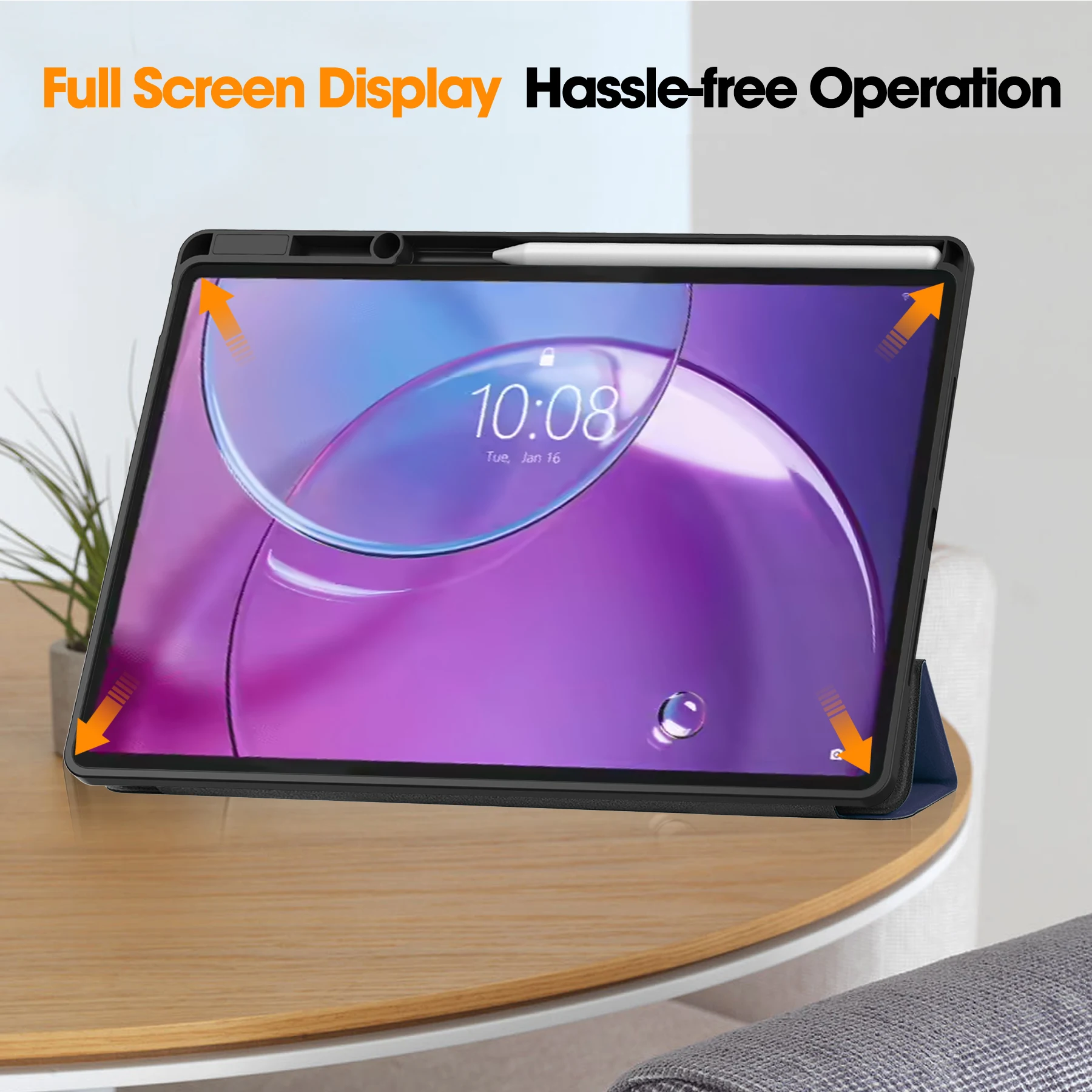 

Tablets Case For Lenovo Idea Tab Pro Gen 2 TB390FU Xiaoxin Pro GT 2026 TB378FC TB376F 13" Three Fold TPU Pen Slot Cover
