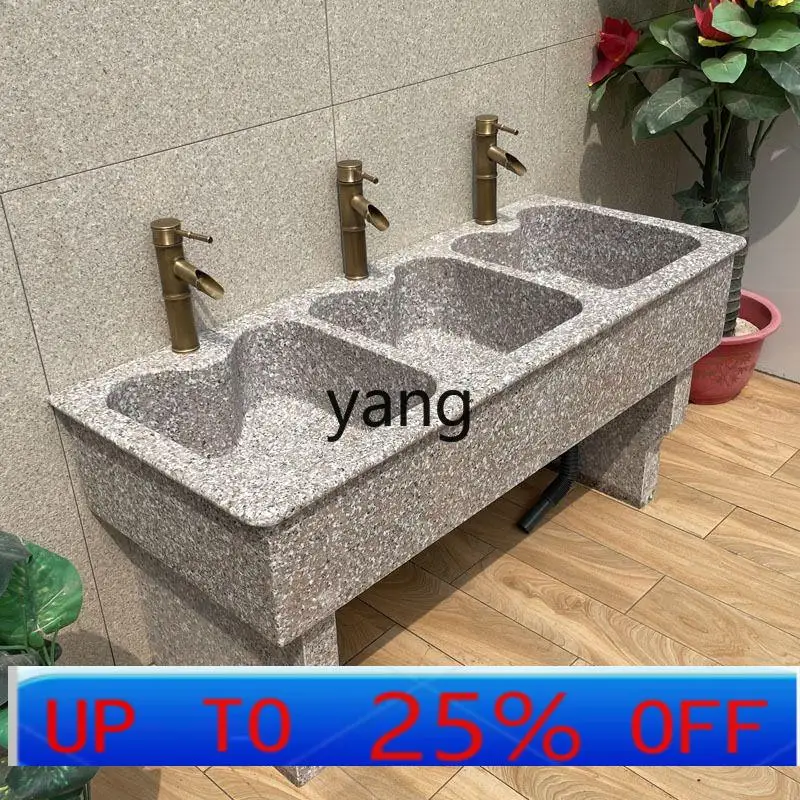Lhh Outdoor Sink Table School Marble Sink Art Painting Outdoor Stone Sink