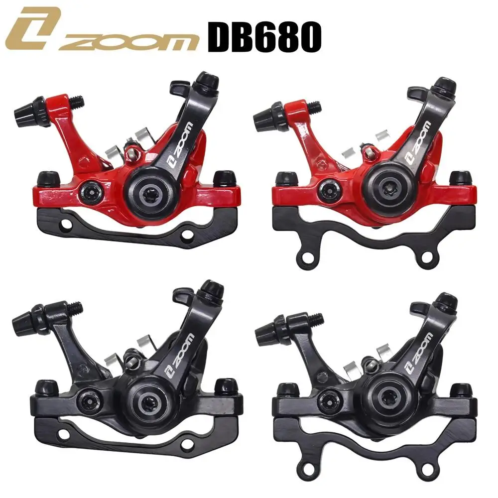 ZOOM DB-680 Bilateral Caliper Disc Brake Dual Piston Mountain Bike Alloy Cable Brake Bicycle Accessories  Line Pulling Brakes