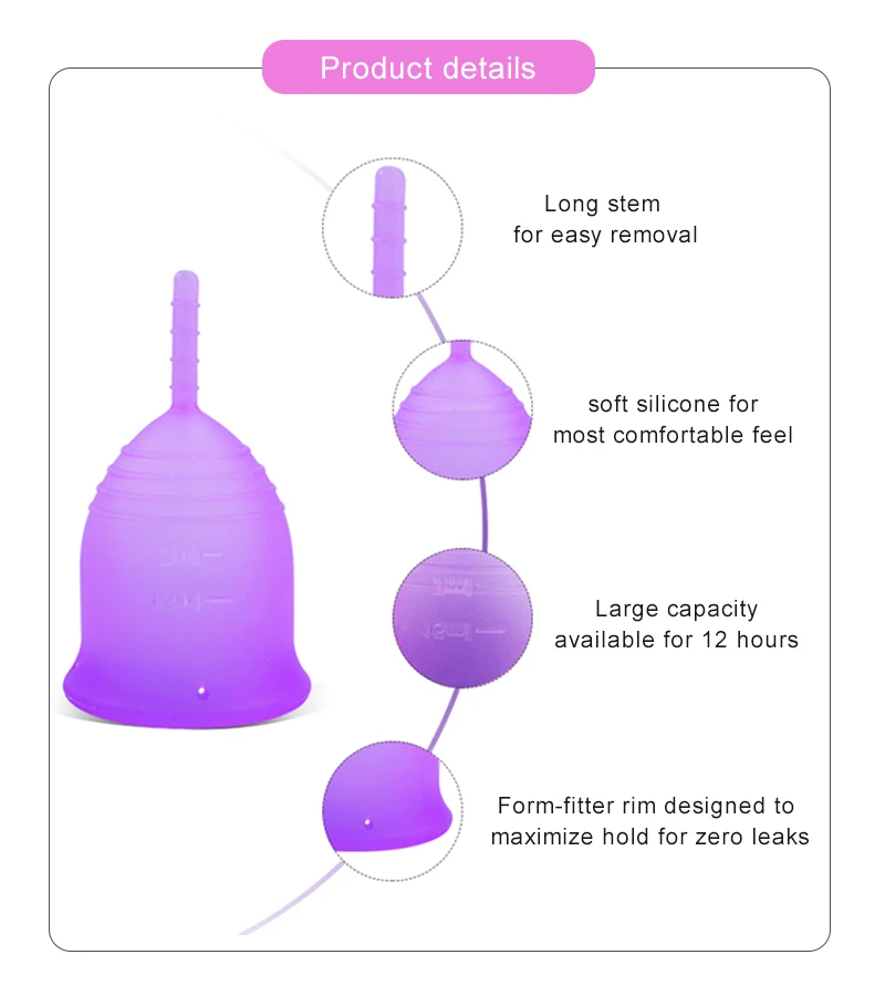 Tampón y almohadilla de silicona suave reutilizable para mujer, ropa alternativa para 12 horas