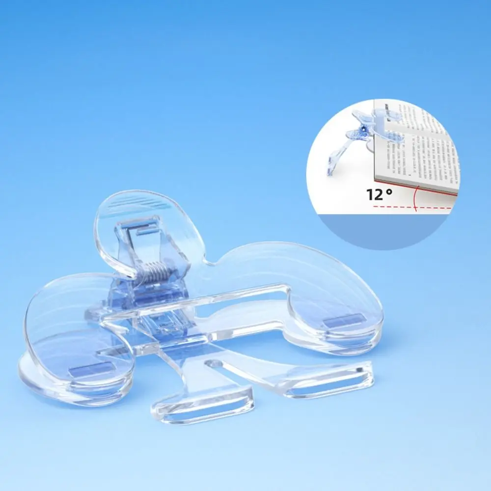 12° Support Angle Reading Aid Fixed Book Clip Anti-slip Visible Book Page Holder Portable Multi-Functional Books Fixed Clip Work